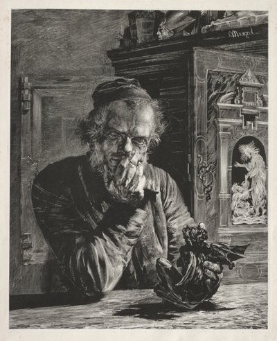 El anticuario - Autorretrato de Adolph Menzel