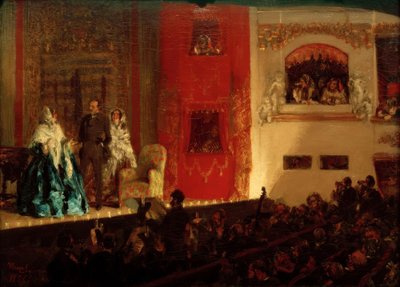 Teatro del Gymnase en París de Adolph Menzel