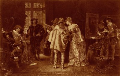 Conocedores en el Estudio de Rembrandt, ilustración de 