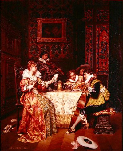 La fiesta de la música de Adolphe Alexandre Lesrel