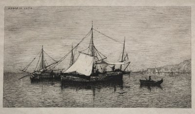 Barcos de cabotaje costas de Italia, 1874 de Adolphe Appian