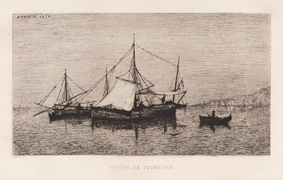 Barco de pesca/barco costero (costa italiana) de Adolphe Appian