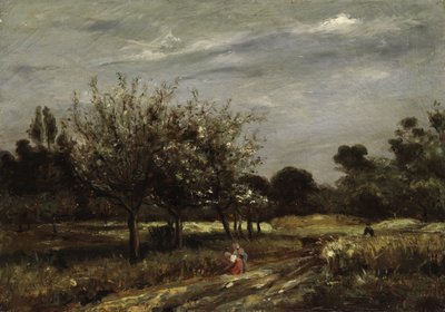  Paisaje con árboles frutales de Adolphe Appian