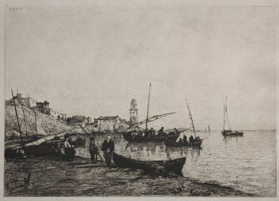 Return of the Fishing Boats at Collioure, near the Spanish Border de Adolphe Appian
