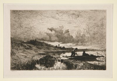 Una tarde, orillas del Ródano en Rix de Adolphe Appian