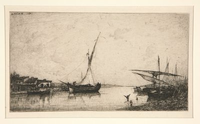 una. Dos Puentes b. Barco de pesca de Adolphe Appian