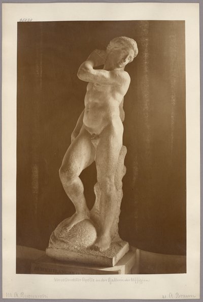 Florencia: el «Apolo» inacabado de Miguel Ángel en la Galería de los Uffizi de Adolphe Braun