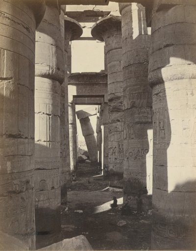 Alto Egipto, Sala Hipóstila en Karnak, ca. 1870 de Adolphe Braun