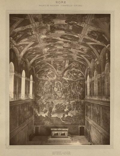 Roma - Palacio Vaticano, Capilla Sixtina - Miguel Ángel de Adolphe Braun