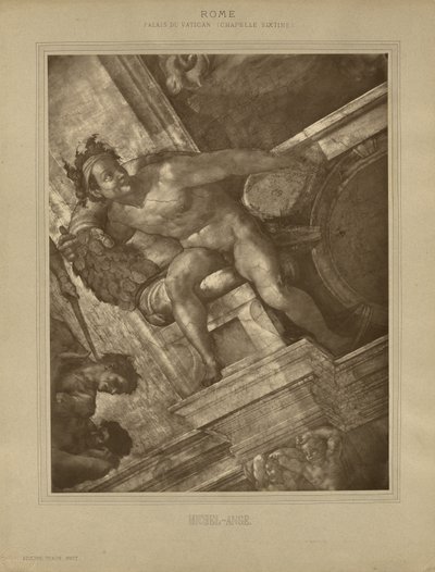 Roma - Palacio Vaticano, Capilla Sixtina, Miguel Ángel de Adolphe Braun