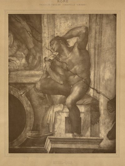 Roma - Palacio Vaticano, Capilla Sixtina, Miguel Ángel de Adolphe Braun