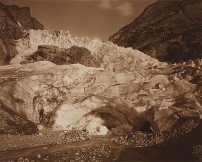 Suiza. Grindelwald, Glaciar Superior, Fuente del Lutschine, 1875-1877 de Adolphe Braun