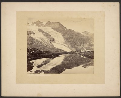 El hospicio de Bernina y el glaciar de Cambréna de Adolphe Braun