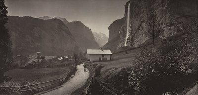 Valle de Lauterbrunnen, Suiza del álbum Charbons de Braun- vues prises..., c. 1868 de Adolphe Braun