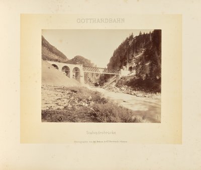 Ferrocarril del Gotardo: puente de Stalvedro de Adolphe Braun and Cie