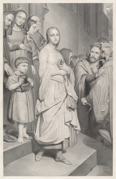 Fausto viendo a Margarita por primera vez de Adolphe Caron after Ary Scheffer