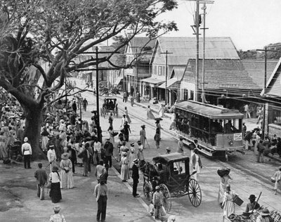 Plaza del Mercado del Jubileo, Kingston, Jamaica, c1905 de Adolphe Duperly and Son