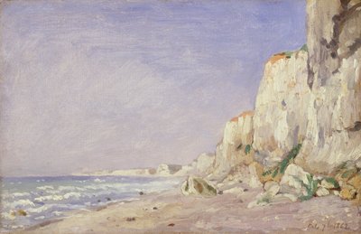 Acantilados cerca de Dieppe, 1862 de Adolphe Felix Cals