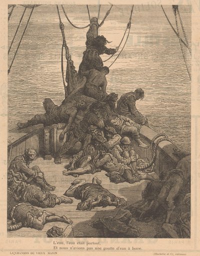 Barco con tripulación que sufre
La chanson du vieux marin (título en el objeto) de Adolphe François Pannemaker (possibly)