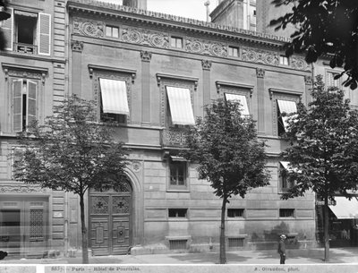 Hotel de Pourtales, fachada, finales del siglo XIX-principios del siglo XX de Adolphe Giraudon