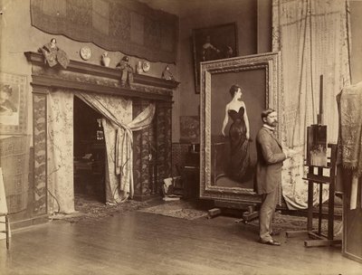 John Singer Sargent en el taller de Adolphe Giraudon