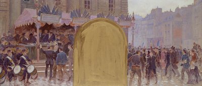 Inscripción de los voluntarios, Place du Panthéon de Adolphe Gustave Binet