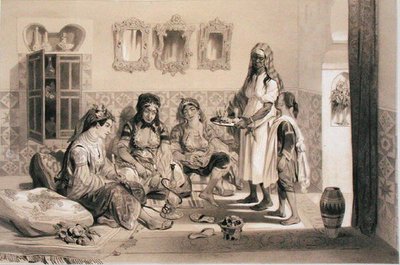 Mujeres de Argel, de un volumen que conmemora la Fuerza Expedicionaria Francesa que capturó Argel en 1830 de Adolphe Jean Baptiste Bayot