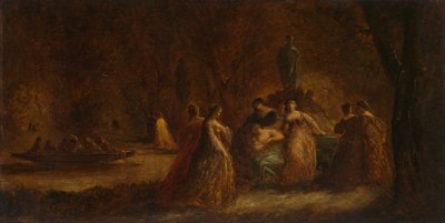 Una fiesta en el bosque, c.1853-1857 o c.1862 (óleo sobre tela) de Adolphe Joseph Thomas Monticelli