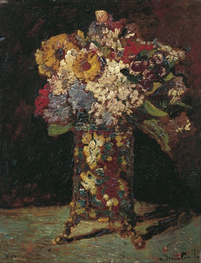 Bodegón de flores de Adolphe Joseph Thomas Monticelli