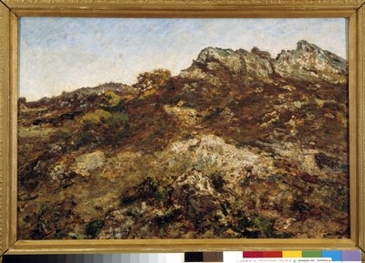 Paisaje de colinas (el macizo de Garlaban en Provenza) de Adolphe Joseph Thomas Monticelli