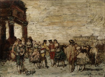Fiesta en España Pintura de Adolphe Monticelli (1824-1886) Dim 36,5x48 cm Musee Grobet-Labadie de Adolphe Joseph Thomas Monticelli