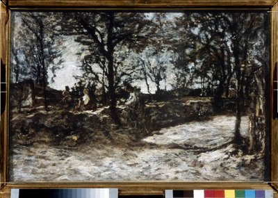 Campo. Fontainebleau. Pintura de Adolphe Thomas Joseph Monticelli (1824-1886). Óleo sobre tela. Impresionismo. Tamaño: 39x60cm. Museo Pushkin, Moscú de Adolphe Joseph Thomas Monticelli