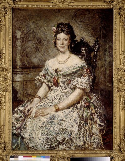 Retrato de Madame Pascal, esposa del Cónsul de Bolivia en Marsella de Adolphe Joseph Thomas Monticelli