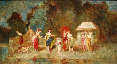Escena en un parque II, c.1870 de Adolphe Joseph Thomas Monticelli