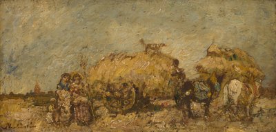 El Campo de Heno, c. 1870 de Adolphe Joseph Thomas Monticelli