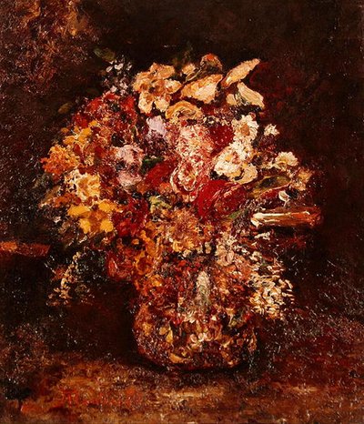 Jarrón de flores, c.1878-80 de Adolphe Joseph Thomas Monticelli