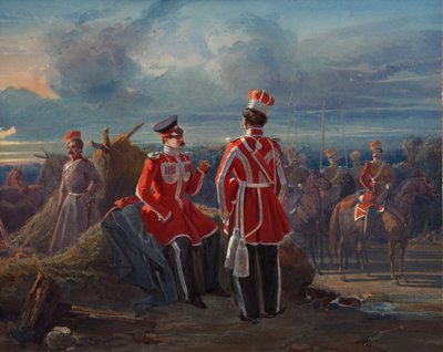 El Escuadrón de la Guardia de Vida Tártara de Crimea, c. 1850 de Adolphe Ladurner