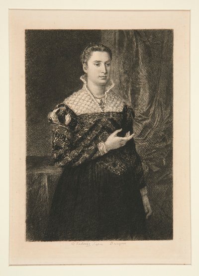 Retrato de una dama de Adolphe Lalauze