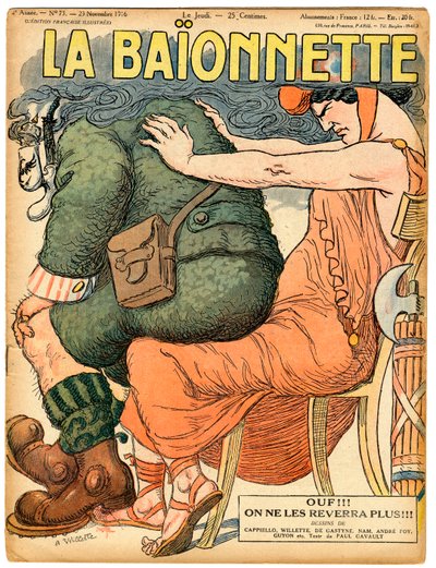 Portada de La Bayoneta, Satírico en Colores de Adolphe Leon Willette