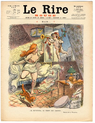 Portada de "The Red Laughter", Satírico en Colores de Adolphe Leon Willette