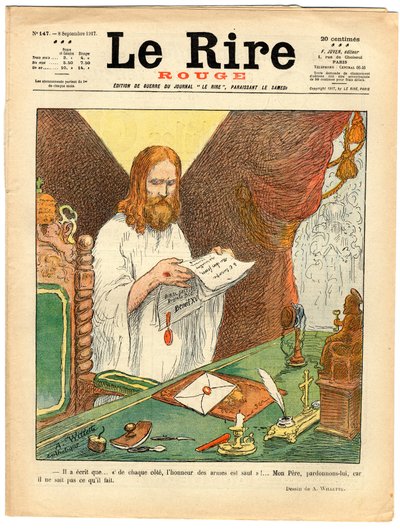Portada de "La Risa Roja", Satírico en Colores de Adolphe Leon Willette
