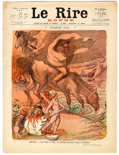 Portada de "La Risa Roja", Satírico en Colores de Adolphe Leon Willette