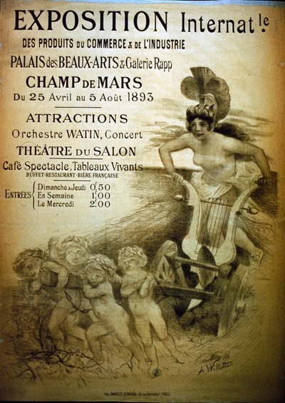 Póster de la Exposición Internacional de Adolphe Leon Willette