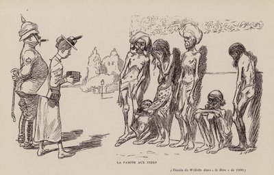 Hambruna en la India de Adolphe Leon Willette