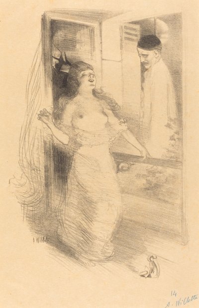 Payaso colgado (Pierrot pendu) de Adolphe Leon Willette