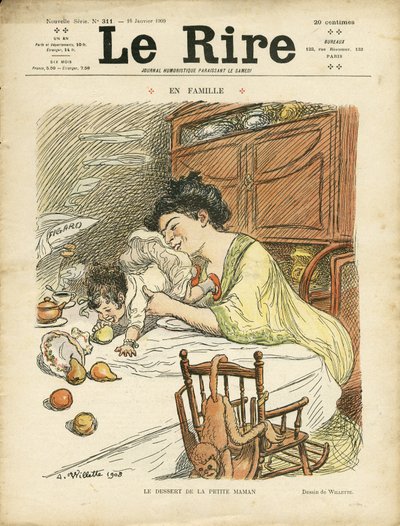 Ilustración de Adolphe dit Willette para la portada de Le Lire de Adolphe Leon Willette