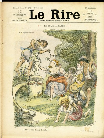 Ilustración de Adolphe dit Willette (1857-1926) para la portada de Le Rire de Adolphe Leon Willette