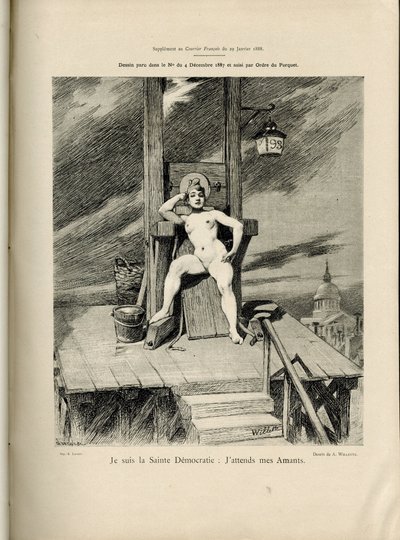 Ilustración de Adolphe dit Willette (1857-1926) en Le Courrier français, no 4 de Adolphe Leon Willette