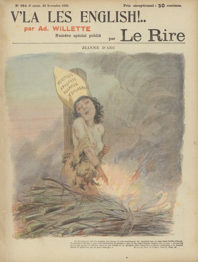 Juana de Arco, Ilustración para Le Rire de Adolphe Leon Willette