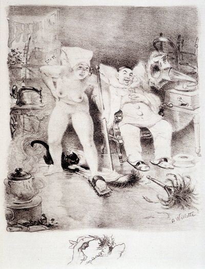 Pereza - dibujo por Willette de Adolphe Leon Willette
